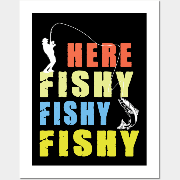 Funny Fishing Wall Art by khalid12